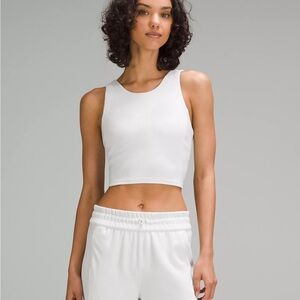 Lululemon Softstreme Ribbed Cropped Tank in Vapor